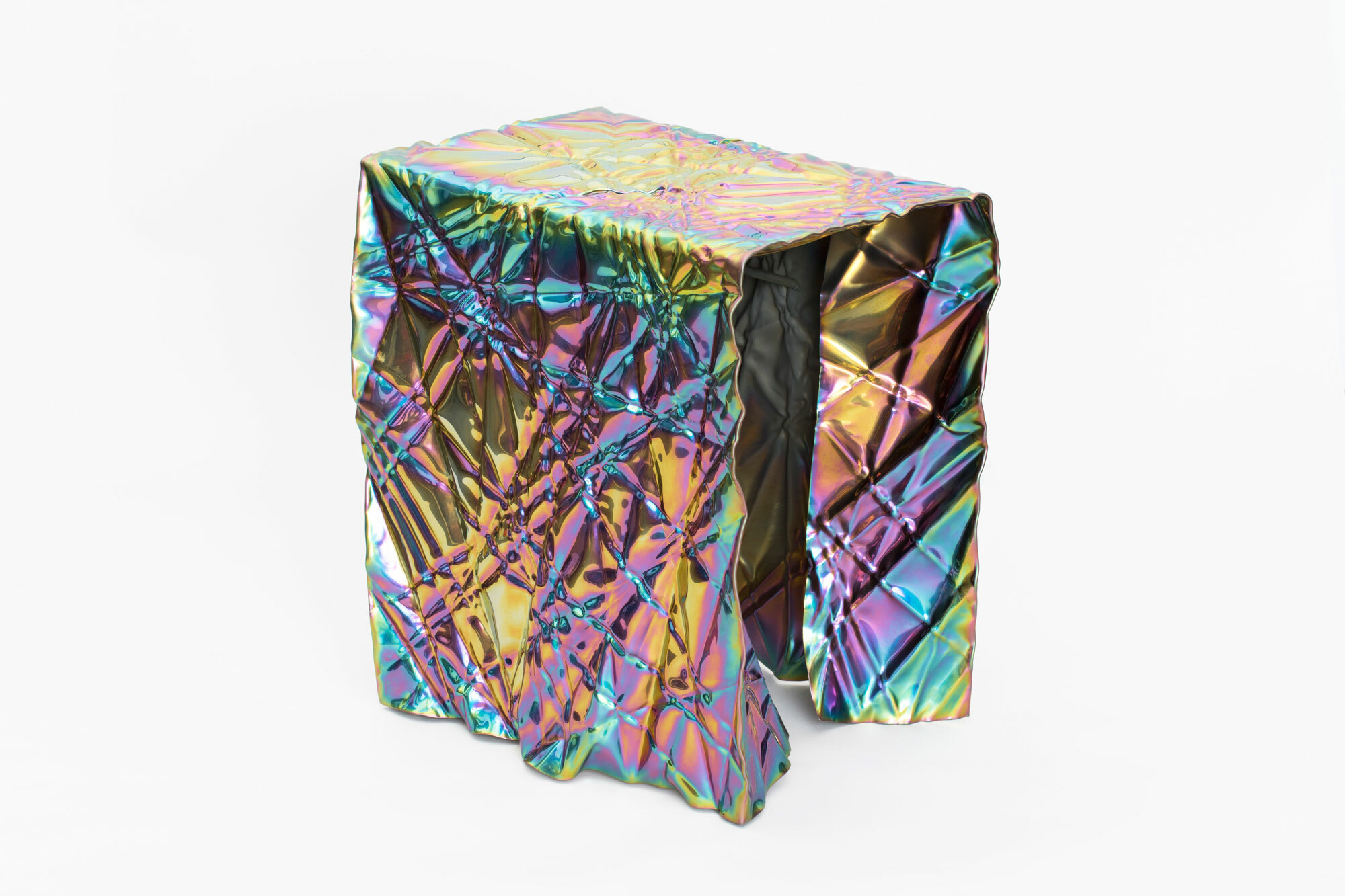 3112 Prinz Rainbow Stool Polished