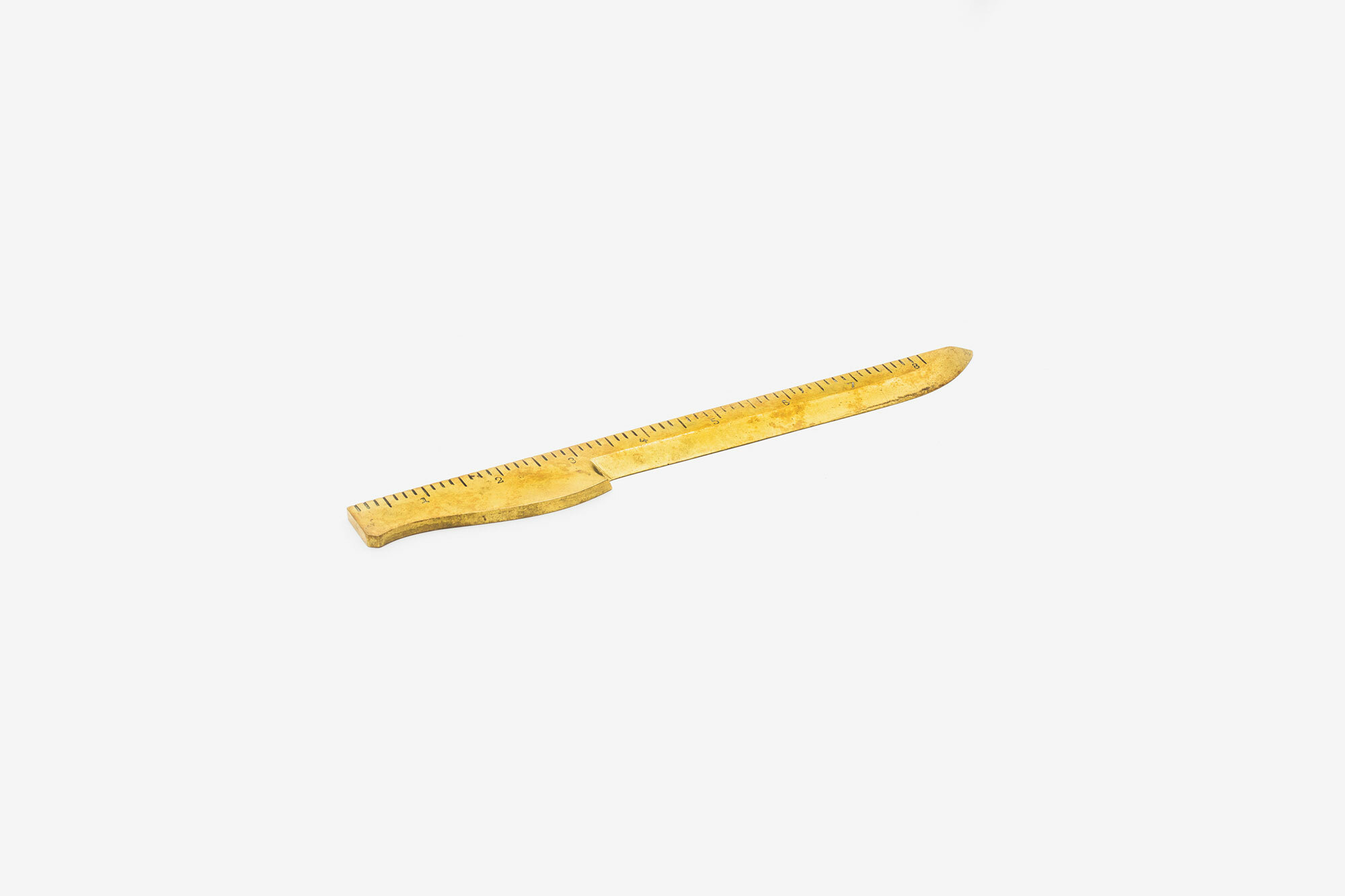 Brass and Cane Letter Opener by Carl Aubock